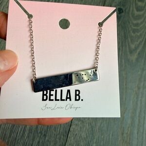 Capricorn Zodiac Constellation Bar Necklace in Silver